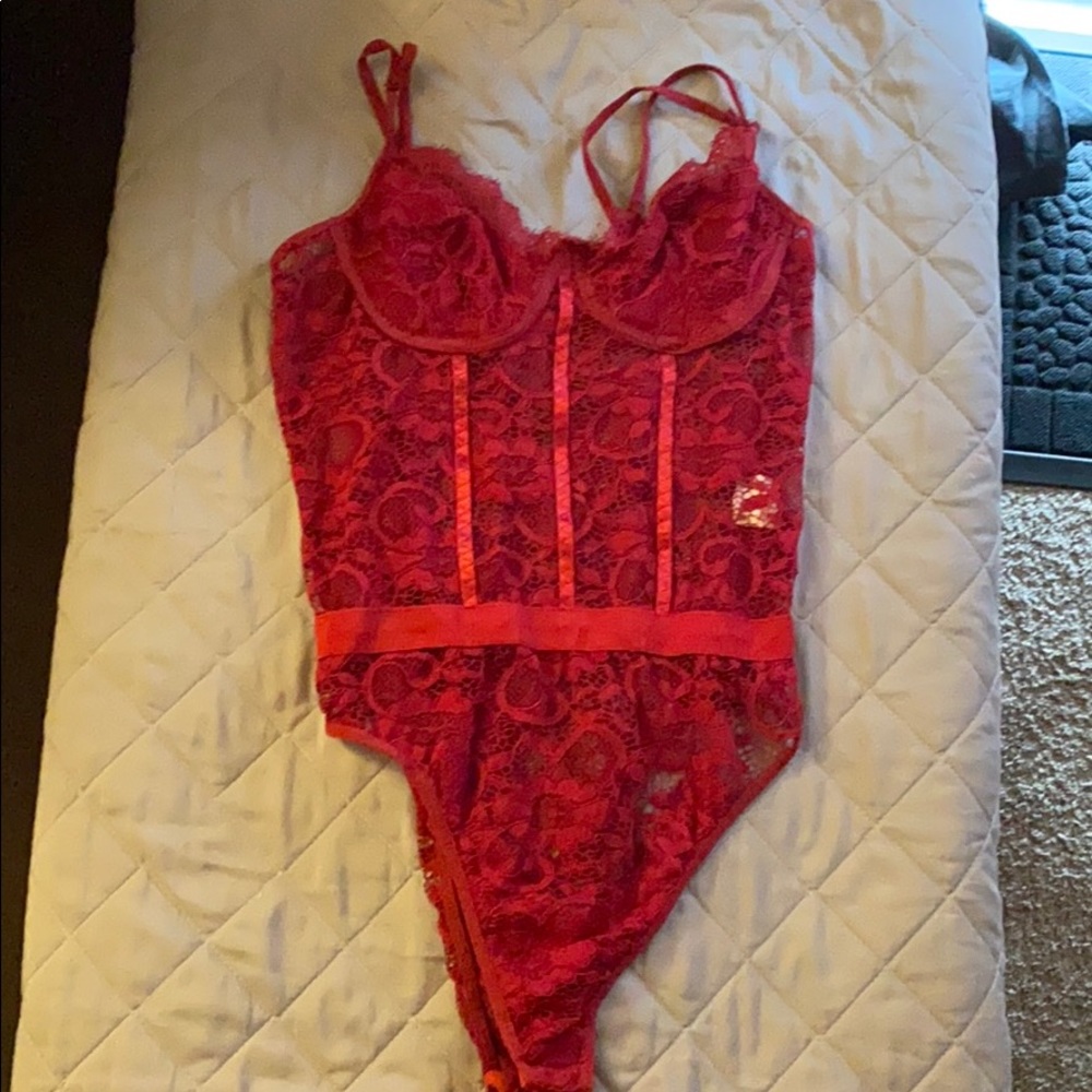 red lace lingerie